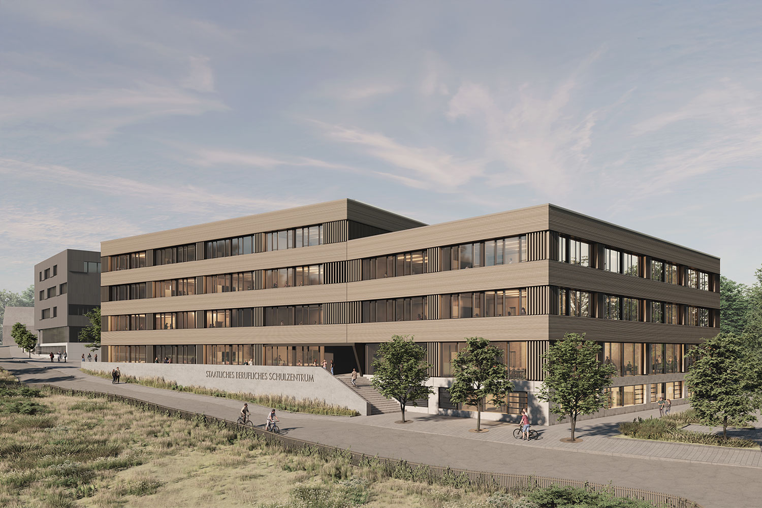 Neubau Staatliches Berufliches Schulzentrum Wasserburg am Inn, Außenansicht