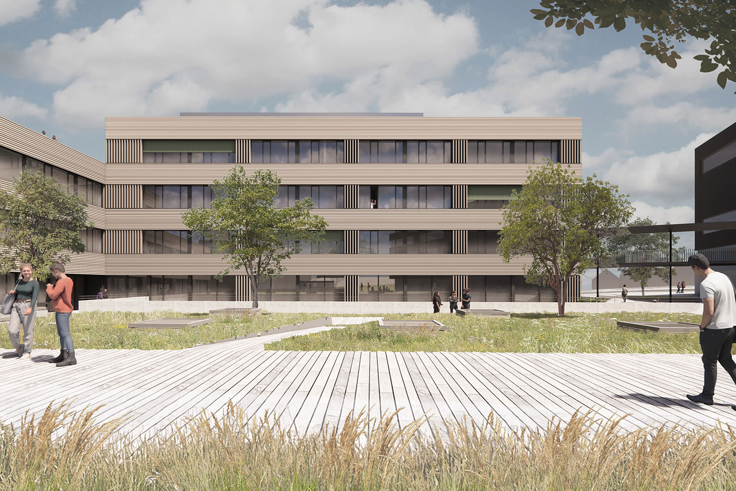 Neubau Staatliches Berufliches Schulzentrum Wasserburg am Inn, Außenansicht