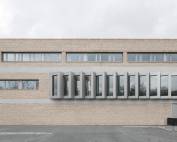 Neubau Feuerwehrtechnisches Zentrum Nordhausen, Ansicht Nord mit Zickzackfassade