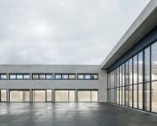 Neubau Feuerwehrtechnisches Zentrum Nordhausen, Ansicht Ost, Alarmhof