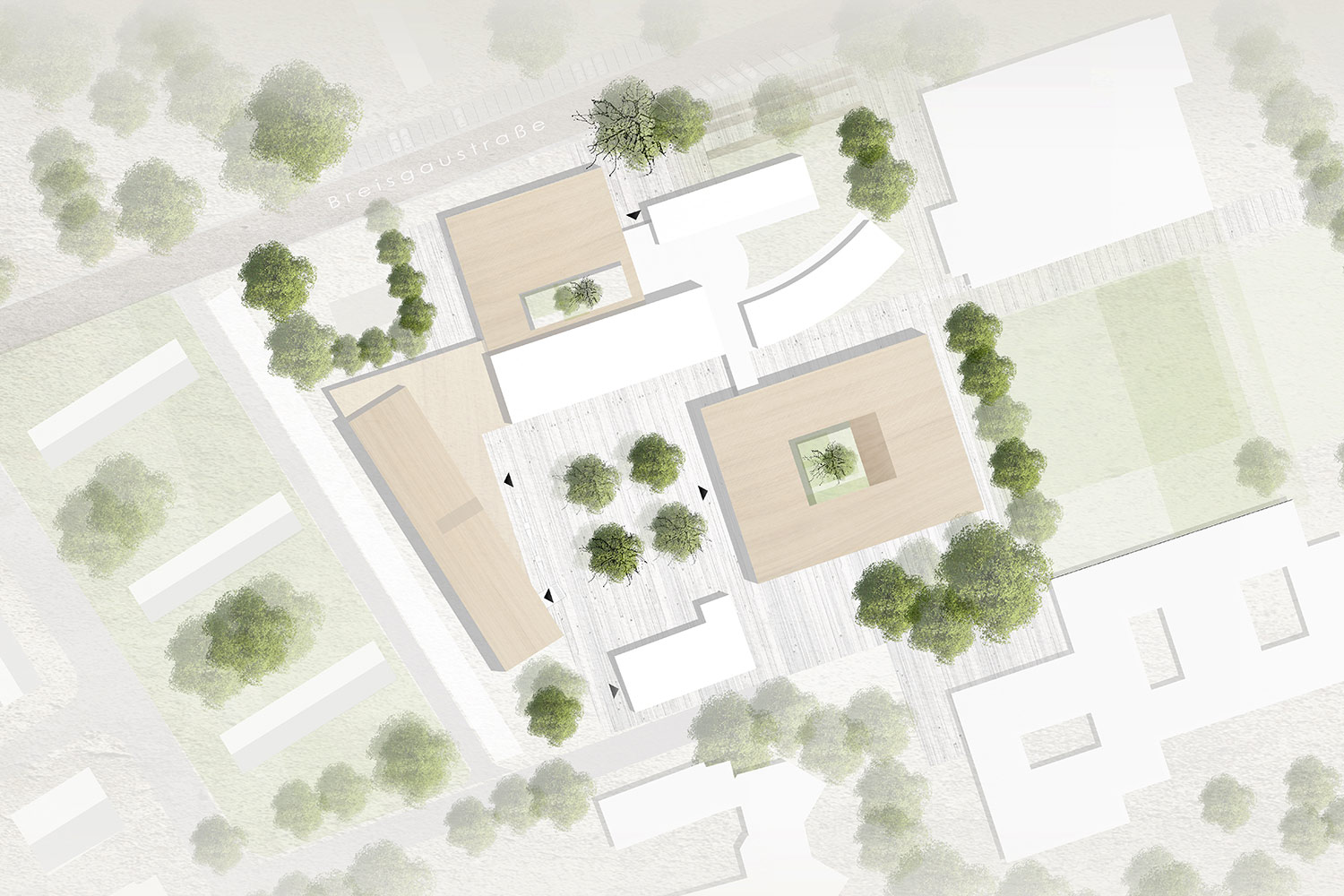Sanierung und Erweiterung Julius-Leber-Schule Breisach, Spatenstich, Lageplan Sanierung und Erweiterung Julius-Leber-Schule Breisach, Lageplan