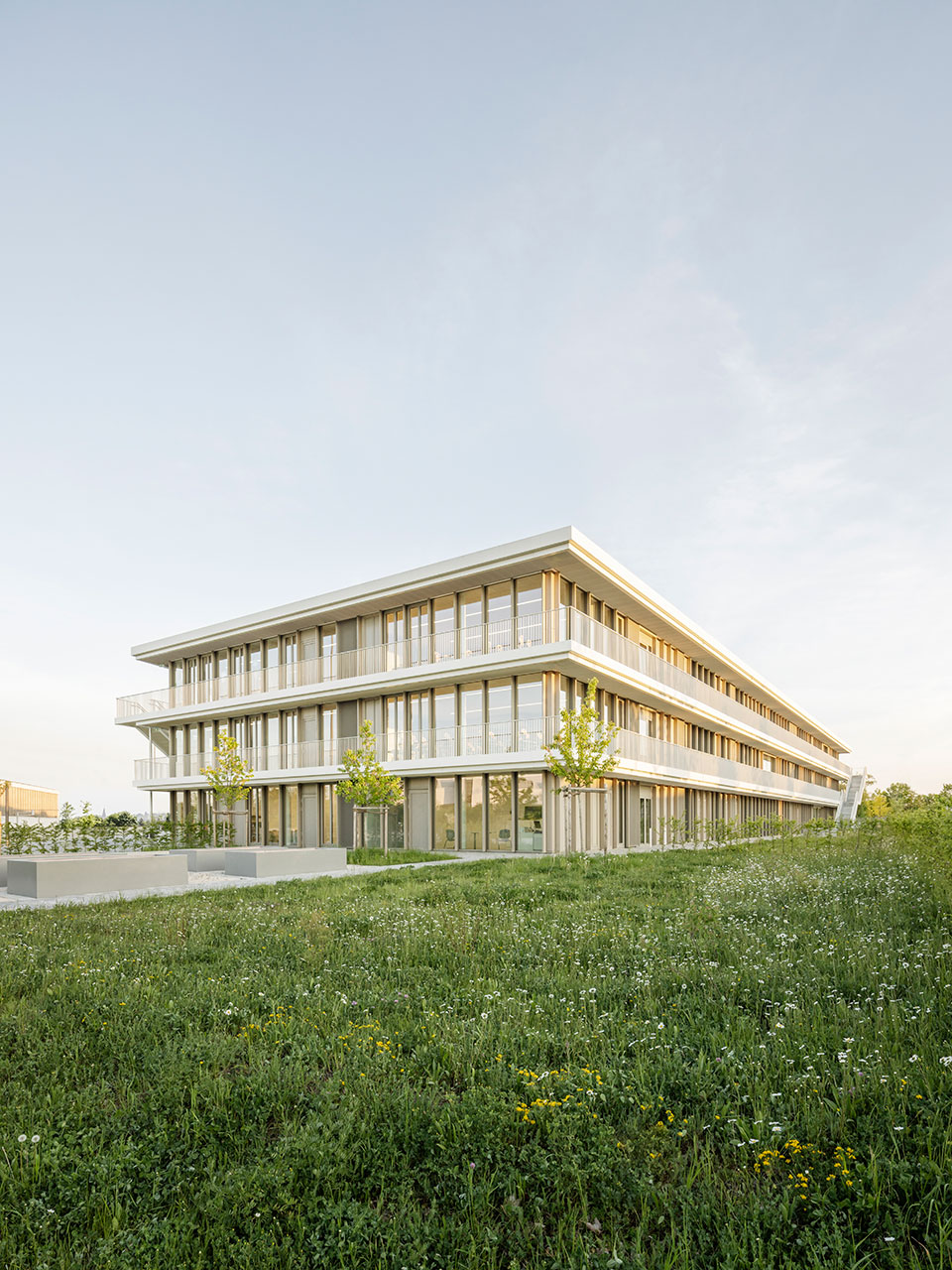 Neubau Staatliche Realschule mit Dreifeldsporthalle Landshut, Ansicht Nordwest, Gesamtansicht | dasch zürn + partner | dasch zürn + partner Neubau Staatliche Realschule mit Dreifeldsporthalle Landshut, Ansicht Nordwest, Gesamtansicht