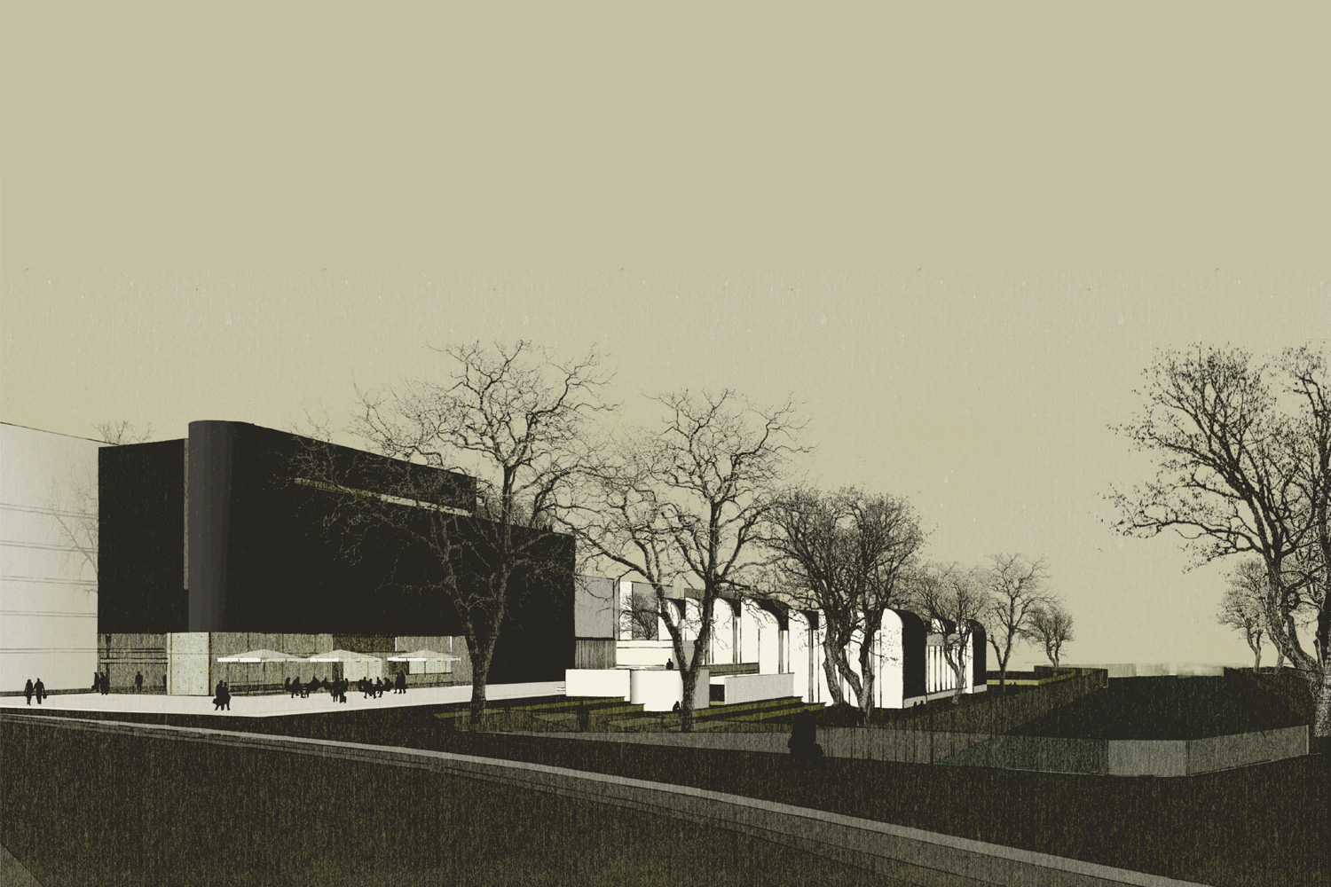 Wettbewerb Bauhaus-Archiv Museum für Gestaltung Berlin, Perspektive